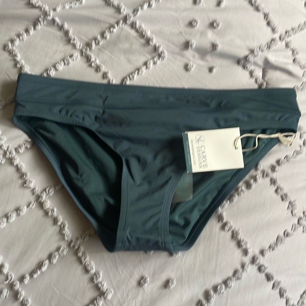 Carve Designs Swimwear Stinson Teal Bikini Bottom Size L
